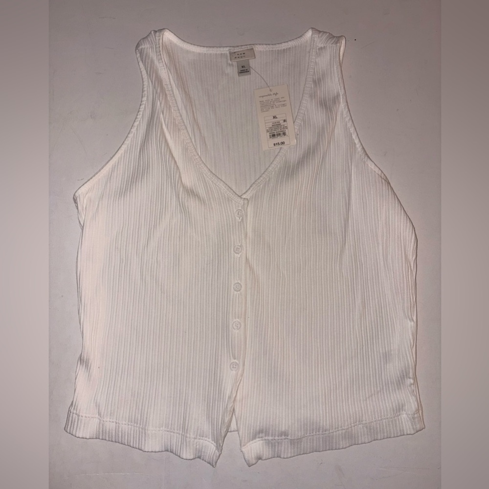 NWT A New Day white tank vest size XL